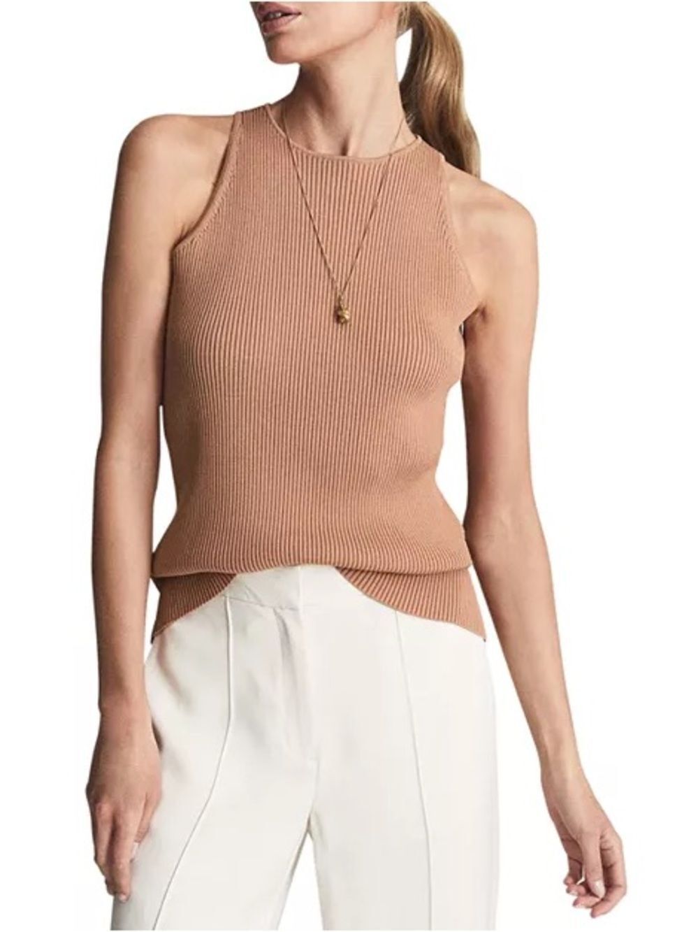 Reiss Isla Lace Trim Tank Top Sz L